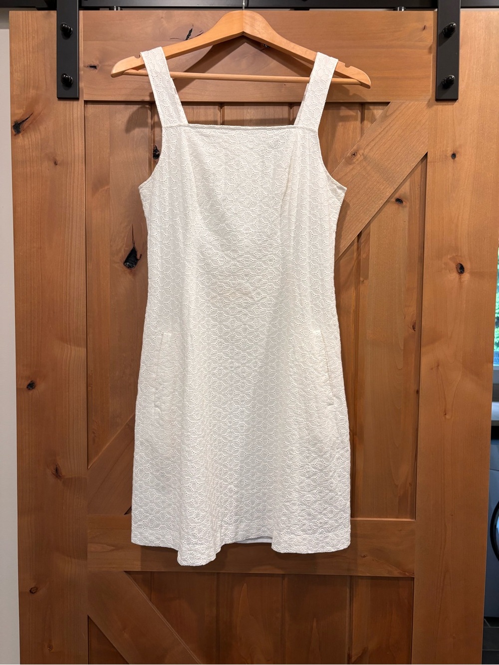 Theory White Lace Square Neck Mini Dress